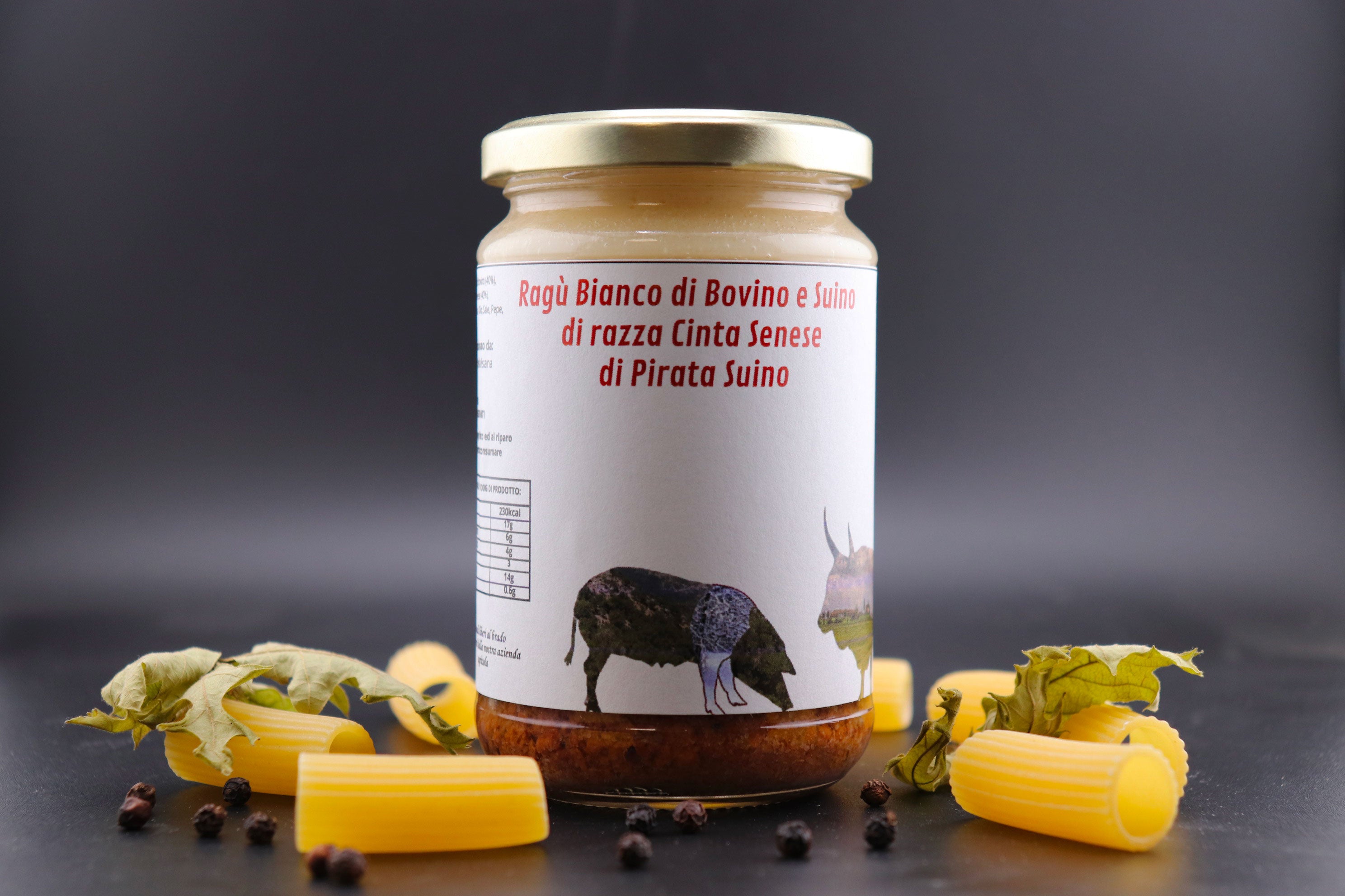 Ragù Bianco di Bovino e Suino di razza Cinta Senese di Pirata Suino