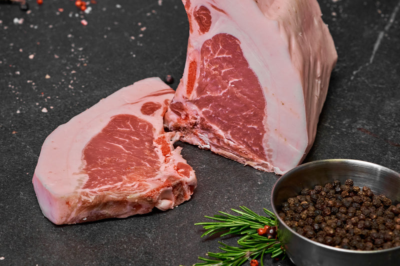 Lombata di suino di razza cinta senese