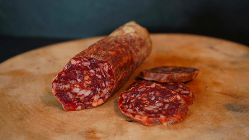 Salame di suino di razza Cinta Senese piccante
