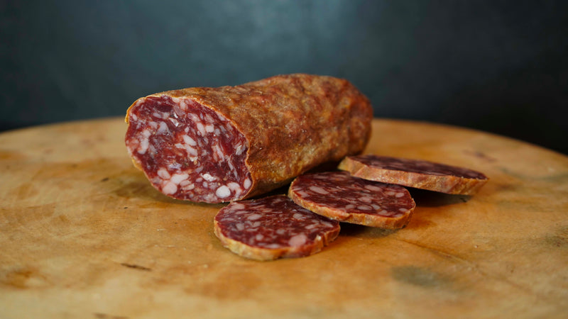Salame di suino di razza Cinta Senese al tartufo