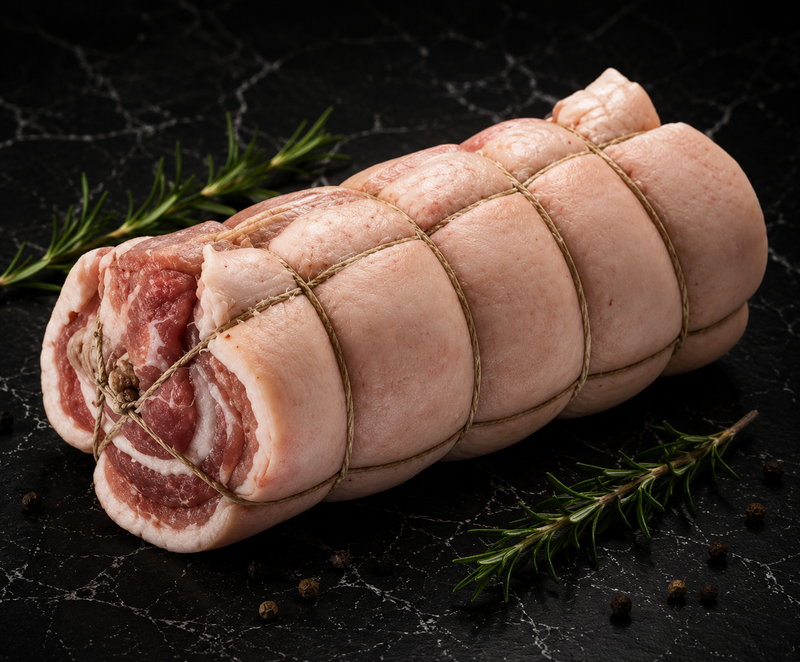 Trancio Porchetta Cruda Suino Duroc Brado da Fare al Forno